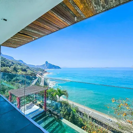Linda Casa No Joa, Com Vista Incrivel Do Mar Do Rio-3