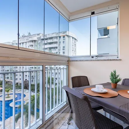 2 Quartos com Varanda a 300m RioCentro Wi-Fi 120mbps e Cozinha Completa - Condomínio com Piscina, Estacionamento, Portaria 24h e Parquinho Infantil - Apartamento indicado para Grupos, Hóspedes a Trabalho e Crianças-3