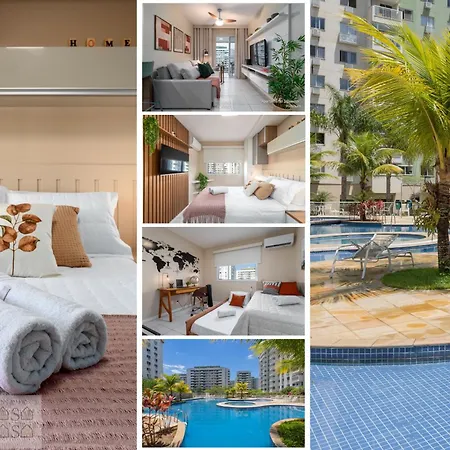 2 Quartos com Varanda a 300m RioCentro Wi-Fi 120mbps e Cozinha Completa - Condomínio com Piscina, Estacionamento, Portaria 24h e Parquinho Infantil - Apartamento indicado para Grupos, Hóspedes a Trabalho e Crianças-3