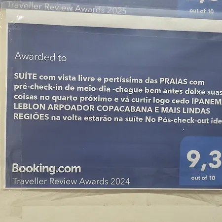SUÍTE c vista livre e pertíssima das PRAIAS IPANEMA LEBLON ARPOADOR COPACABANA e do CRISTO REDENTOR do BONDINHO PÃO DE AÇUCAR etc Chegando mais cedo que o Check-in do meio-dia, deixe suas malas e vá se divertir, idem no Check-out das 10h manhã-2